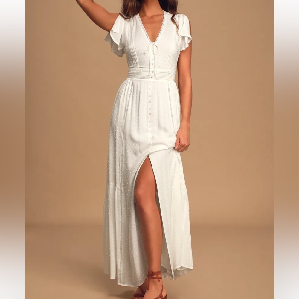 Lulu's White Maxi Dress